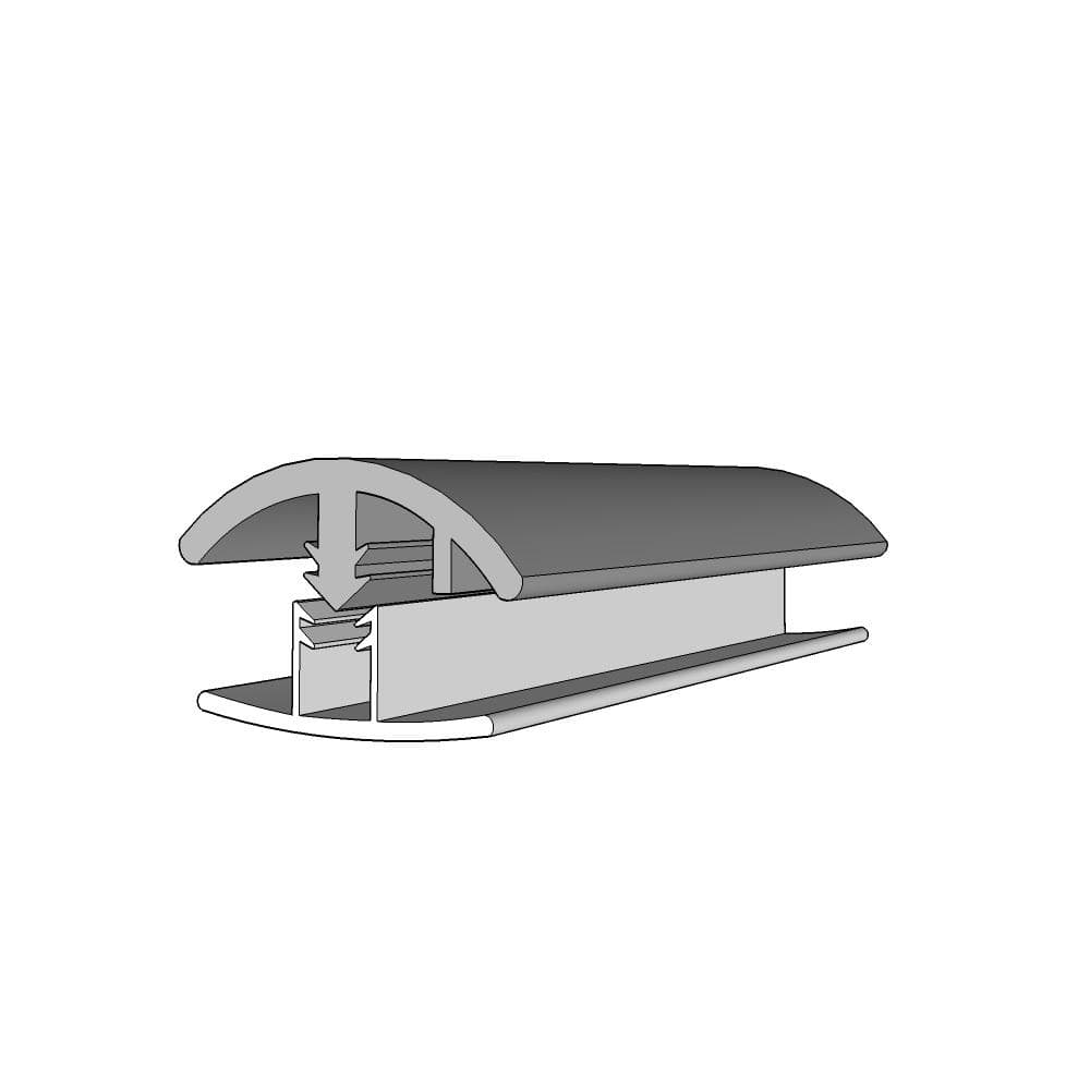 Carlsbad Dark Brown Vinyl Overlap Reducer Molding