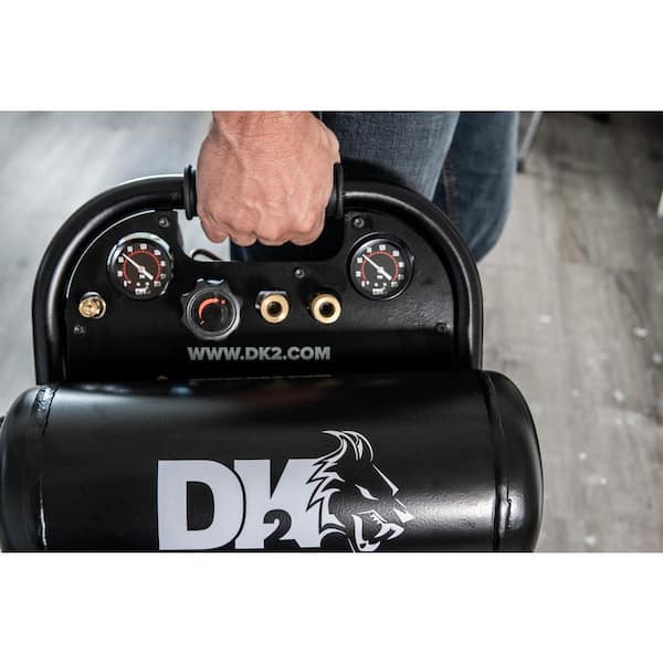 DK2 AC04G 4 gal. 125 PSI Portable Silent Electric Air Compressor