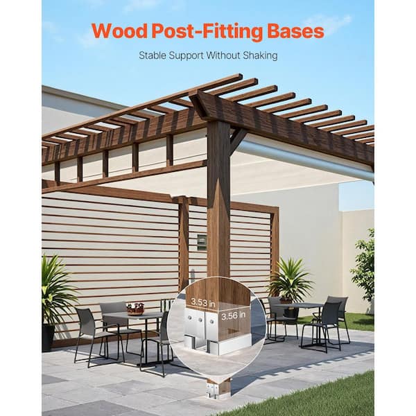 SKYSHALO 4 x 4 Post Base 10-Pieces, Inner Size 3.53 x 3.56 in