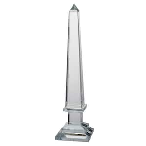 16 in. Crystal Obelisk Decorative Statue