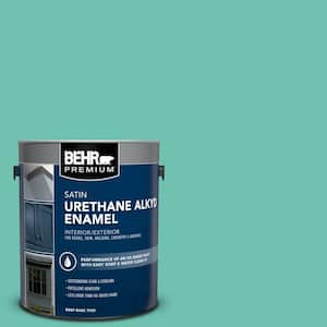 1 gal. #P440-4 March Aquamarine Urethane Alkyd Satin Enamel Interior/Exterior Paint