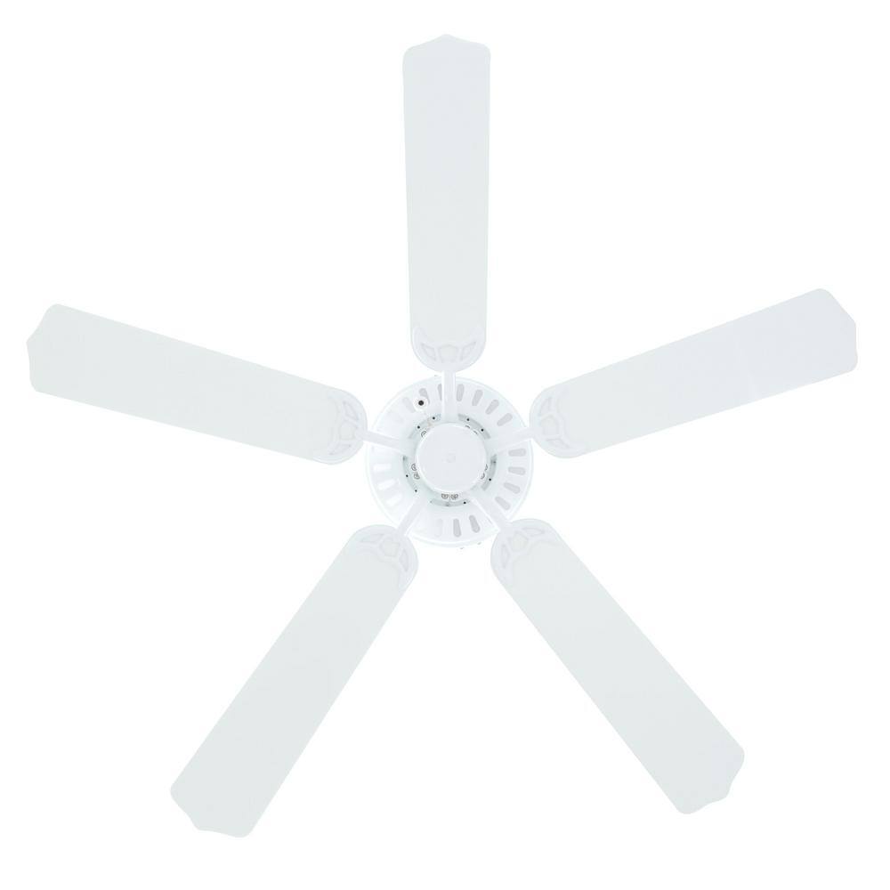 AirPro 52" White Low Profile Reversible Blade Ceiling Fan
