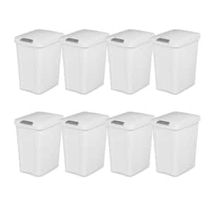 7.5 gal. Touch-Top Wastebasket with Titanium Latch, (8-Pack)