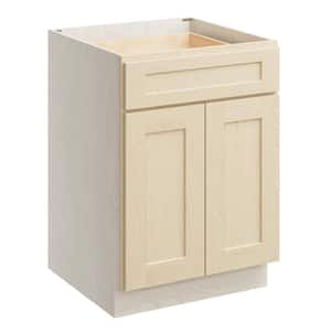 24 in. W x 24 in. D x 34.5 in. H Plywood Ready to Assemble Floor Base Kitchen Cabinet in Versa Shaker with Drawer