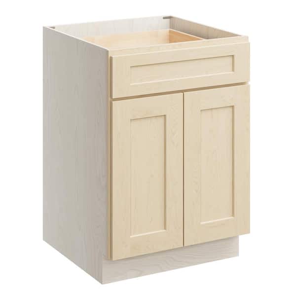 24 in. W x 24 in. D x 34.5 in. H Plywood Ready to Assemble Floor Base Kitchen Cabinet in Versa Shaker with Drawer