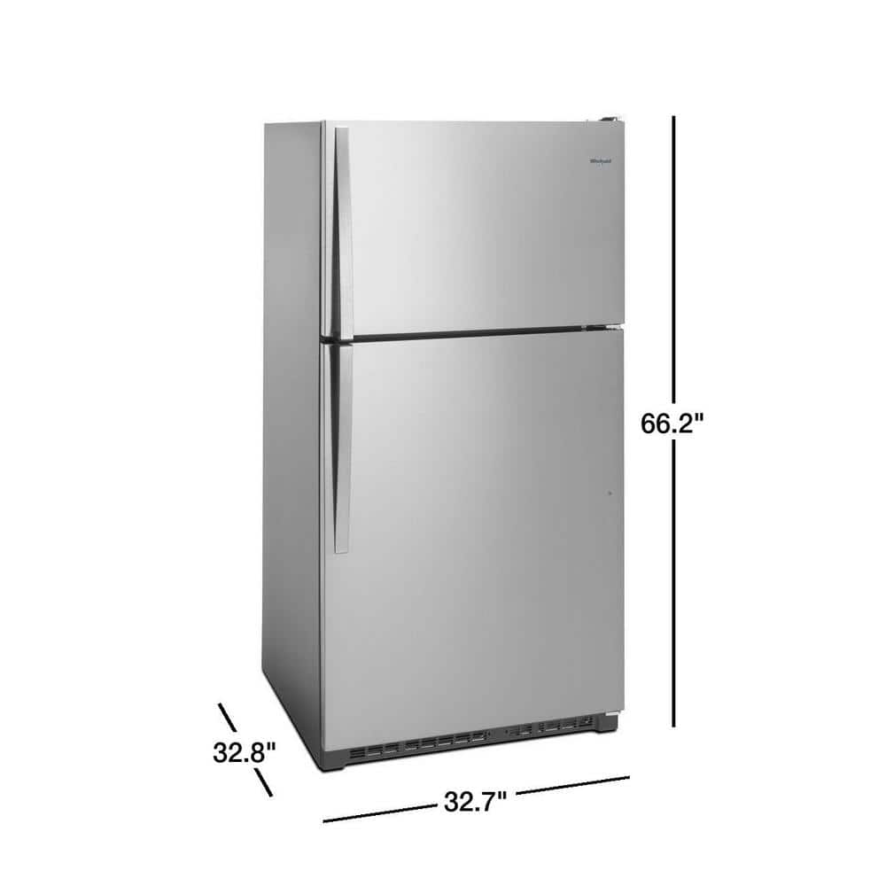 Stainless Steel 20.5 cu. ft. Top-Freezer Refrigerator with Ice Maker