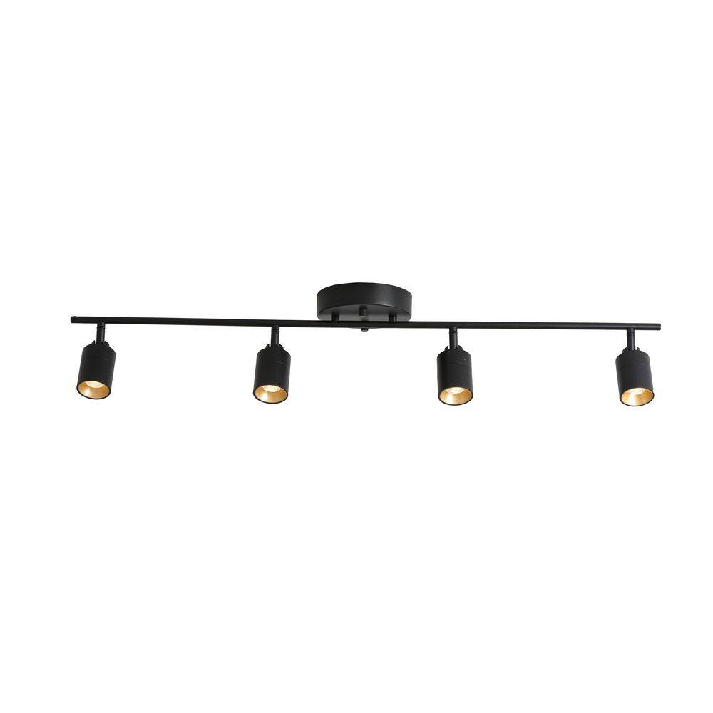 Shura 37 in. 4-Light Matte Black Integrated LED Flush Mount Ceiling Light with Rotatable Heads, 3000K, 2240 Lumens price history on PriceWatchPro