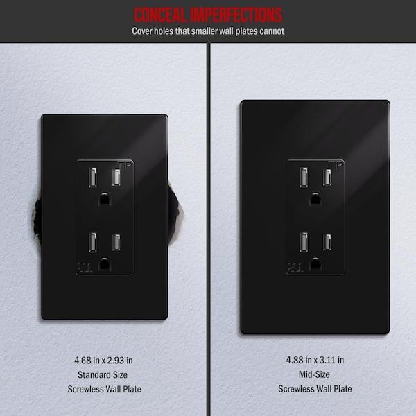 ENERLITES 15 Amp Tamper Resistant Decorator Duplex Outlet with
