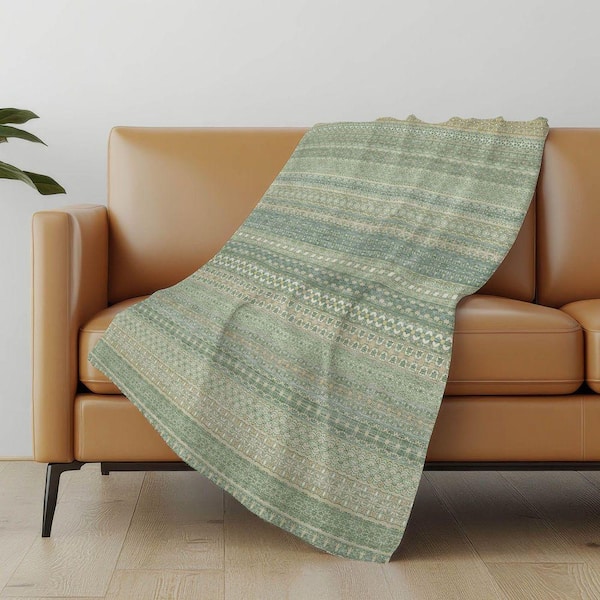 Premium Machine Washable ASB527 Aloe 50 in. x 70 in. Sherpa Throw Blanket