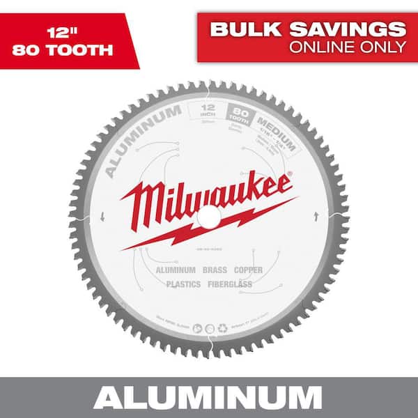 12 in. x 80 Carbide Teeth Aluminum Cutting Circular Saw Blade