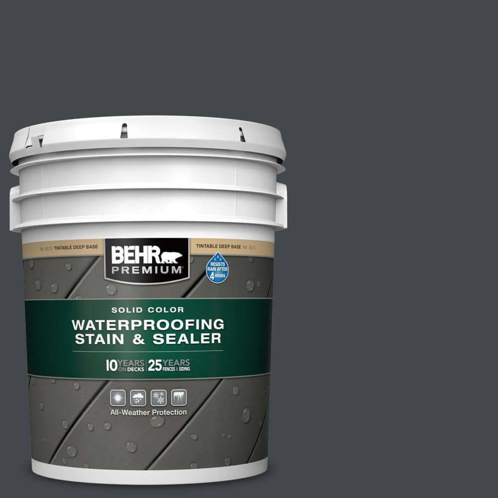 5 gal. #PPU24-23 Little Black Dress Solid Color Waterproofing Exterior Wood Stain and Sealer price history on PriceWatchPro