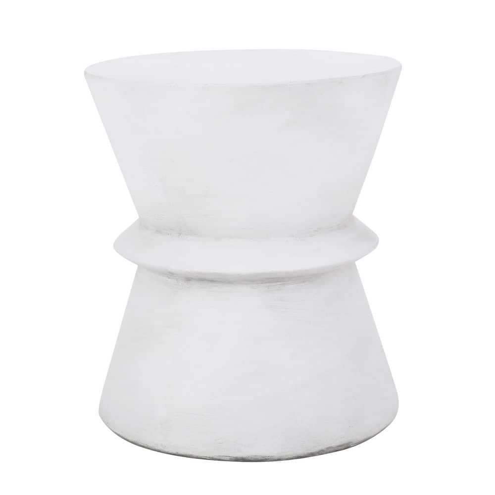White Round MGO 18 in. H Outdoor Side Tables for Patio, Garden, Backyard price history on PriceWatchPro