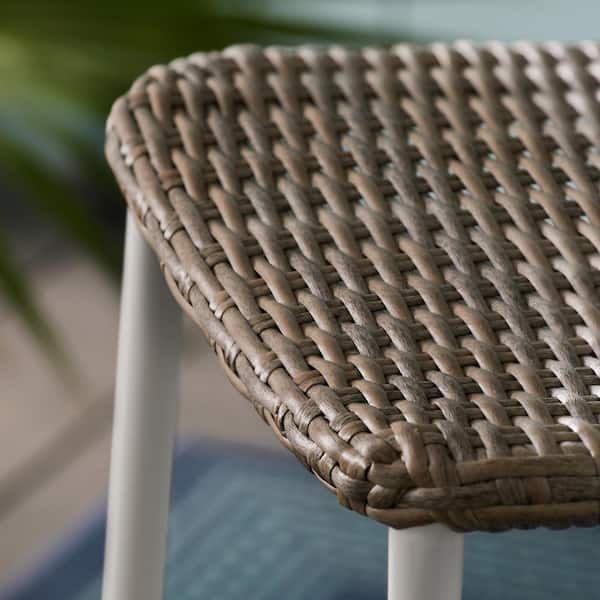Barwick 3-Piece Steel Wicker Outdoor Serving Bar Set