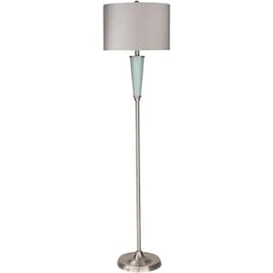 Nora 60 in. Silver Indoor Floor Lamp