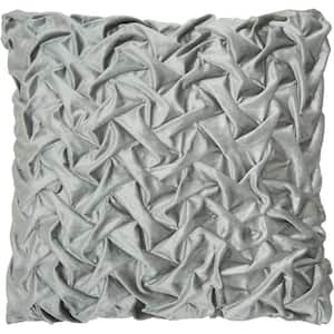 Lifestyles Light Gray 22 in. x 22 in. Throw Pillow