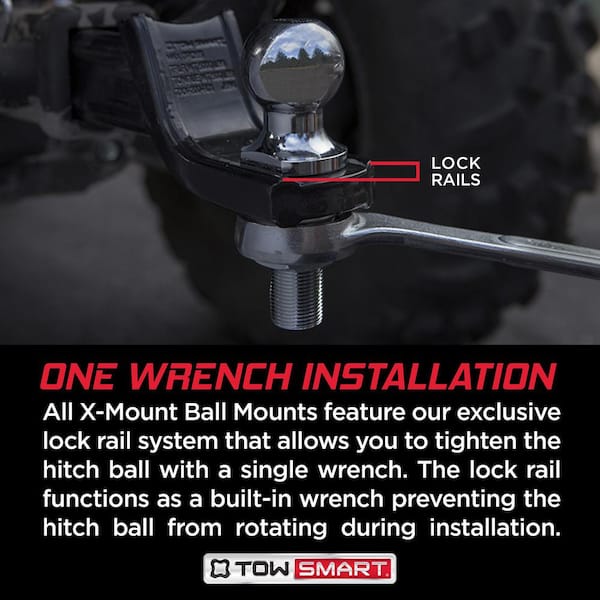 Wekster 2-Inch Trailer Hitch Ball Mount Kit | 5000 Lb Capacity, Includes 2" Ball, 2" Drop, Hitch Pin & Cotter Pin