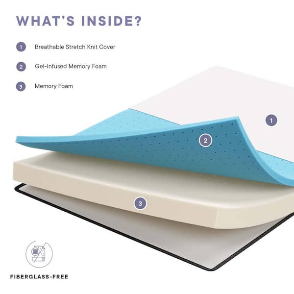 MODWAY Aveline 6in. Plush Memory Foam Tight Top Twin