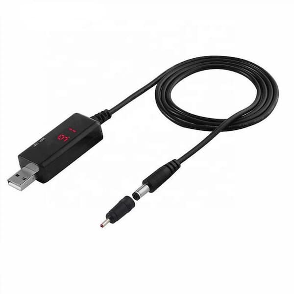 Usb To Dc Boost Converter Cable - 5v To 9v, 12v Adjustable Display Cord (usb)