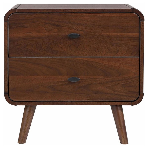Coaster Robyn 2-Drawer Nightstand Dark Walnut 205132 - The Home Depot