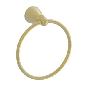 Lisbon Wall Mounted Towel Ring in Matte Gold Finish