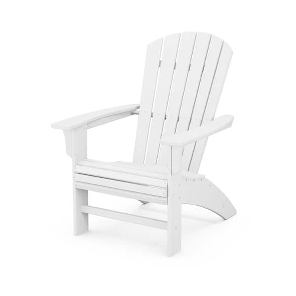 Trex Outdoor Furniture Yacht Club Classic White Curveback Plastic Adirondack Chair