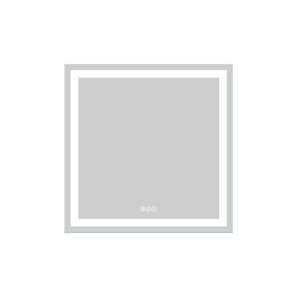 Seafuloy 36 in. W x 36 in. H Bathroom Mirror LED Vanity Mirror Dimmable Wall Mirrors Bathroom Makeup Dressing Room