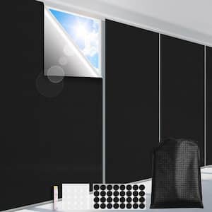 98.4 in. x 57 in. 100% Blackout Fabric Window Shades Portable Temporary Blind/Shades