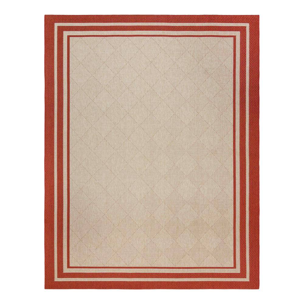 Studio By Brown Jordan Calypso Abbey Red 5 ft. x 8 ft. Border Indoor