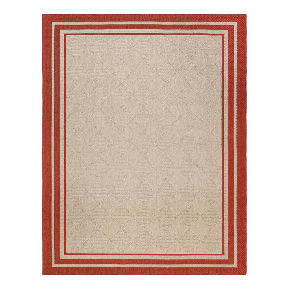 Studio By Brown Jordan Calypso Abbey Red 8 ft. x 10 ft. Border Indoor ...