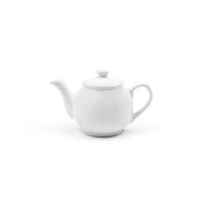 White Earthenware Teapot, Ceramic, 10 Cups