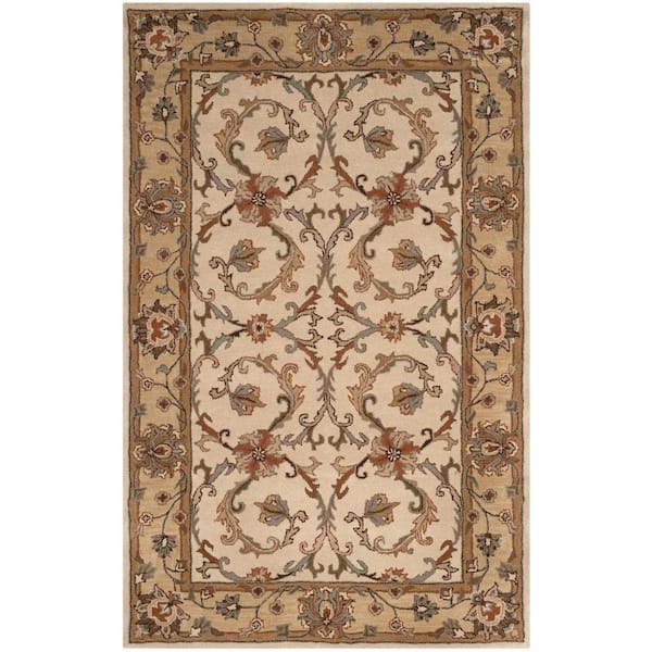 SAFAVIEH Heritage Beige/Gold 6 ft. x 9 ft. Border Area Rug