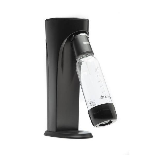 DrinkMate Matte Black Sparkling Water, Soda Maker CO2 Bundle, 4