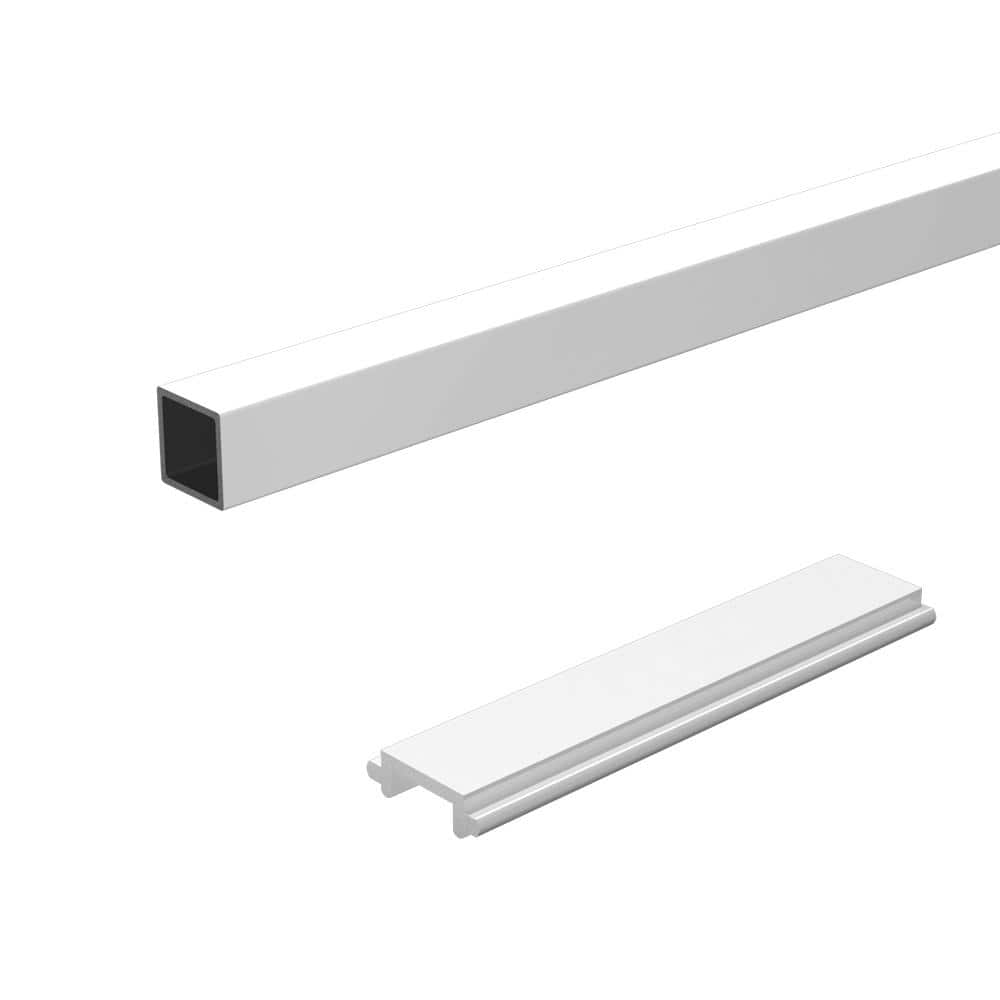 Peak Aluminum Railing White Aluminum Picket and Spacer 50290 - The Home  Depot