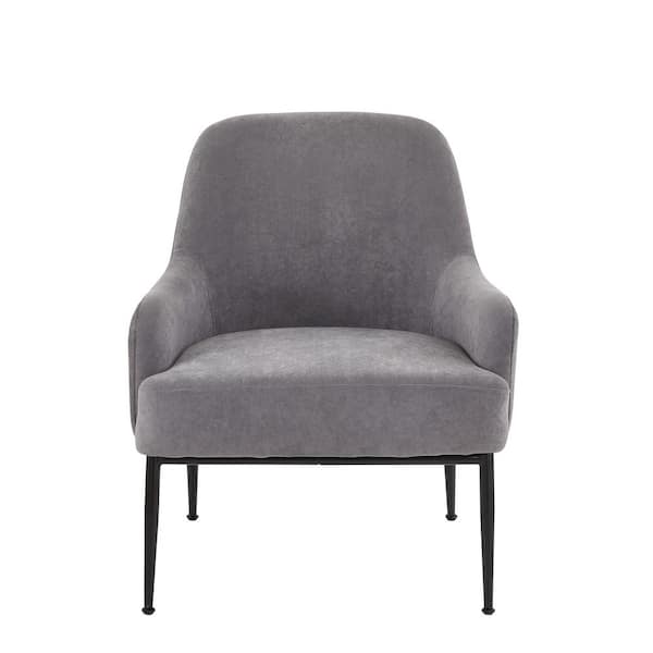 US Pride Furniture Elegance Grey Velvet Arm Chair