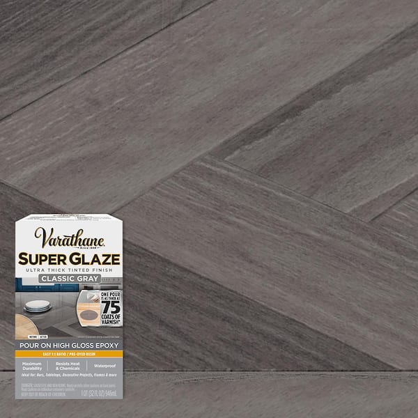 Varathane 1 qt. Gloss Classic Gray Super Glaze Finish and Preservative