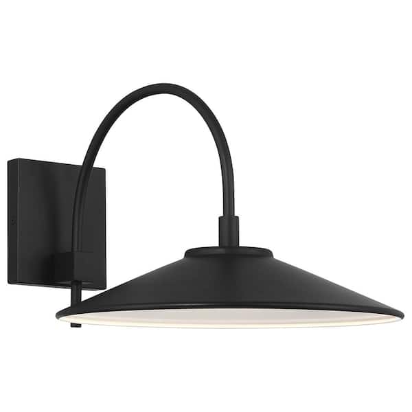 Camas 13 in 1-Light Black Integrated LED Flush Mount Ceiling Light