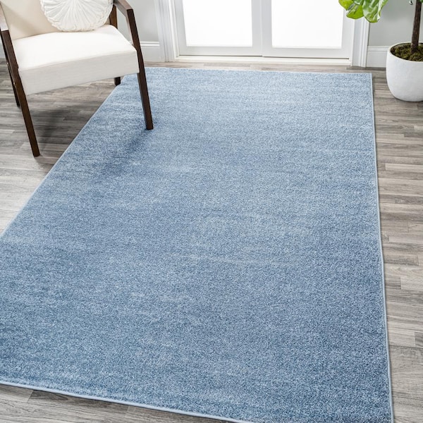 JONATHAN Y Haze Solid Low-Pile Classic Blue 12 ft. x 15 ft. Area Rug