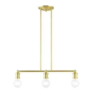 Lansdale 3-Light Satin Brass Linear Chandelier