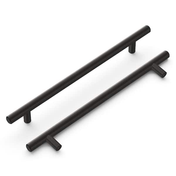 HICKORY HARDWARE Bar Pull Collection Pull 192 mm Center-to-Center Brushed Black Nickel Finish