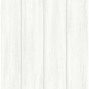 Alabaster Wood Panel Vinyl Peel and Stick Wallpaper Roll (Covers 30.75 sq. ft.)