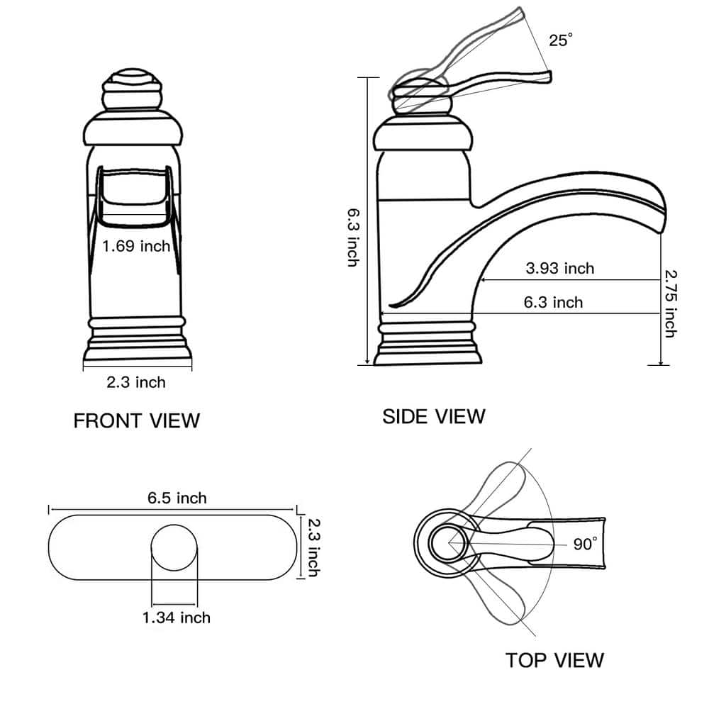 Oil Rubbed Bronze Single Handle Waterfall Bathroom Faucet
