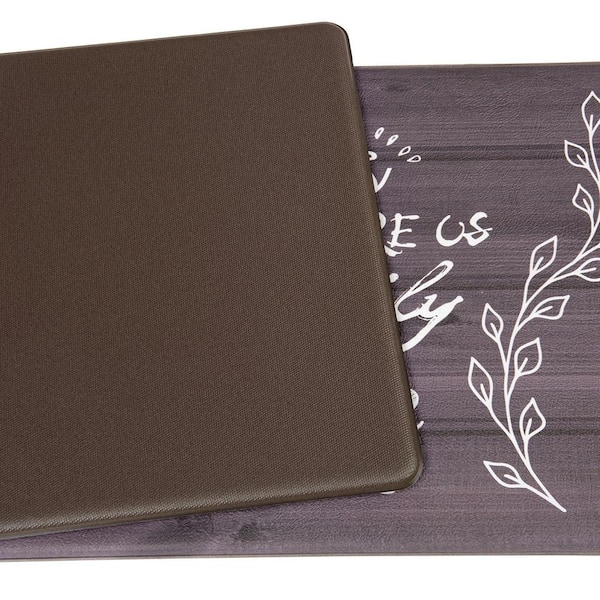 Bless Black 18 in. x 47 in. Anti-Fatigue Standing Mat