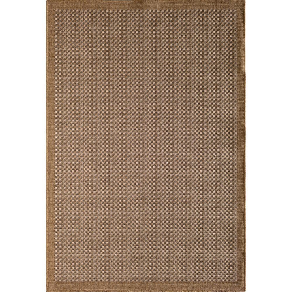 Gray 5' x 7' Stain-Resistant Synthetic Area Rug