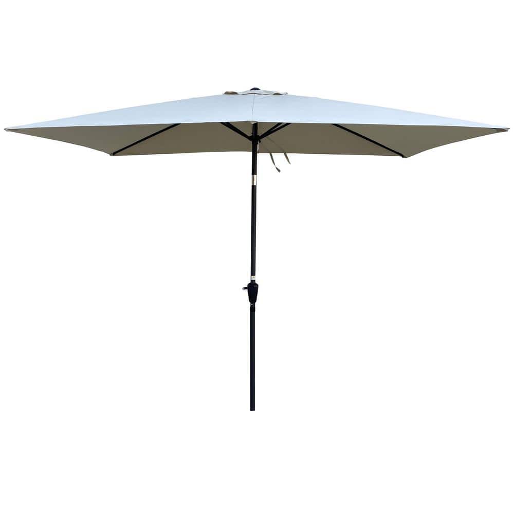 9 ft Outdoor Patio Market Umbrella, Sun Shade with 6 Ribs Umbrella Crank fo