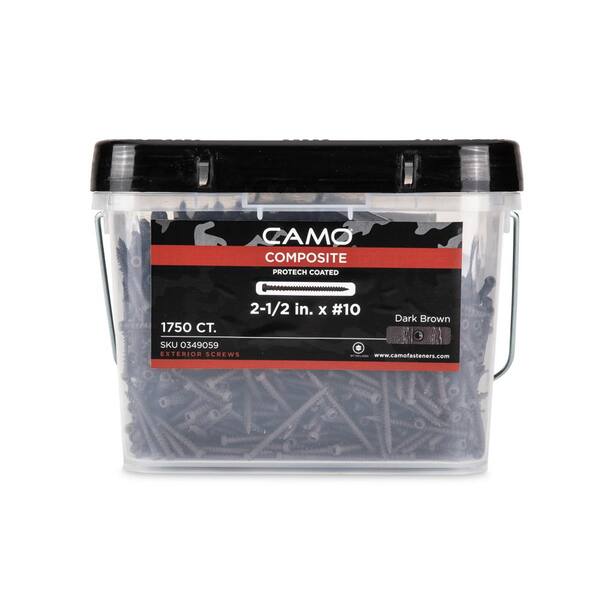 CAMO #10 2-1/2 in. Dark Brown Star Drive Trim-Head Composite Deck Screw (1750-Count)