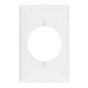 1-Gang 2.15 in. Dia hole Midway Nylon Wall Plate, White