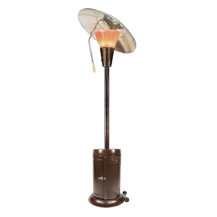 Hampton Bay 38200 BTU Bronze Heat-Focusing Propane Gas Standing Patio Heater