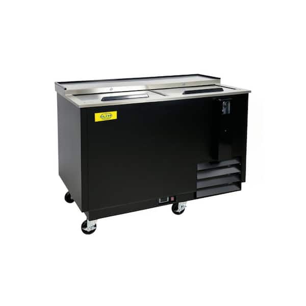 Elite Kitchen Supply 50 in. 13.7 cu. ft. Bar Refrigerator Beer Bottle Cooler EBC50 Black