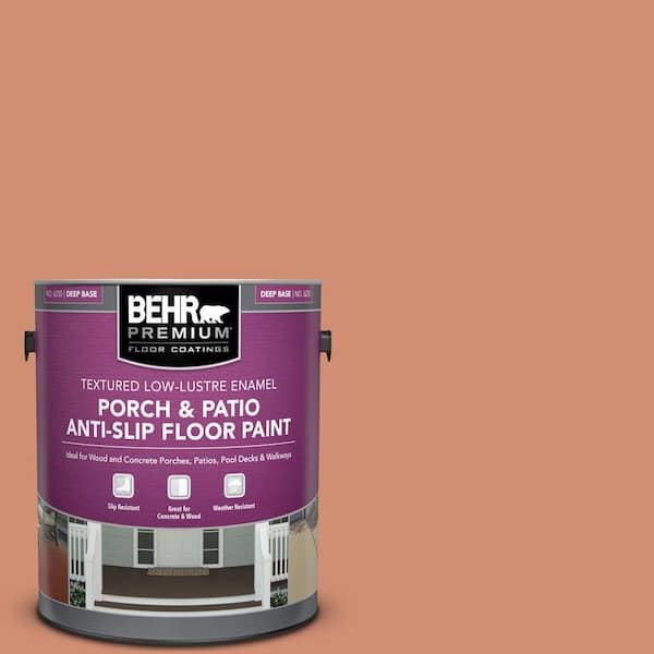 BEHR PREMIUM 1 gal. #M200-5 Terra Cotta Clay Textured Low-Lustre Enamel Interior/Exterior Porch and Patio Anti-Slip Floor Paint