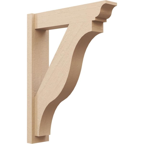 Ekena Millwork 6 in. x 34 in. x 26 in. Funston Traditional Rough Cedar Woodgrain Timberthane Polyurethane Outlooker, Primed Tan